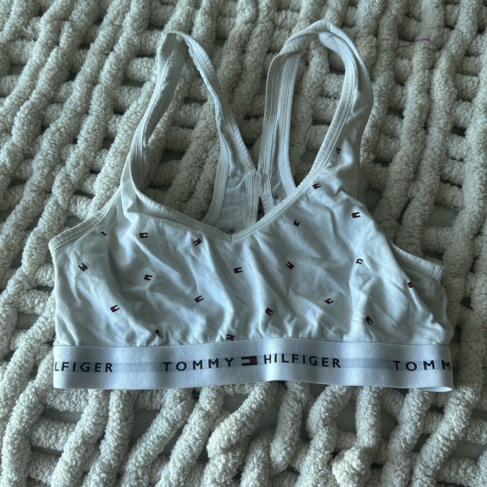 Tommy Hilfiger White Sports Bra